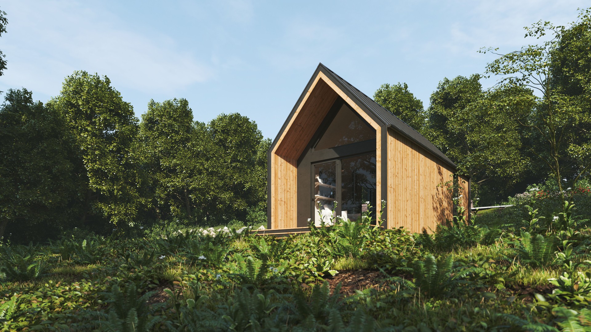 vikend hišica glamping,  les je topel